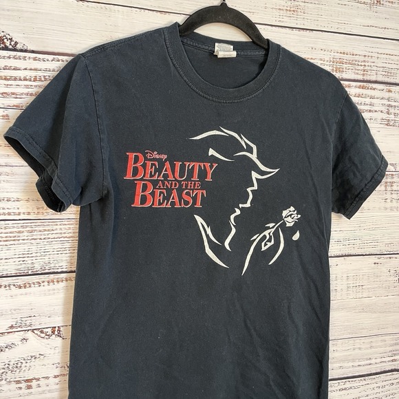 VTG Disney Beauty and the Beast Musical Graphic T-Shirt Size Small 90s Y2K - Picture 2 of 8